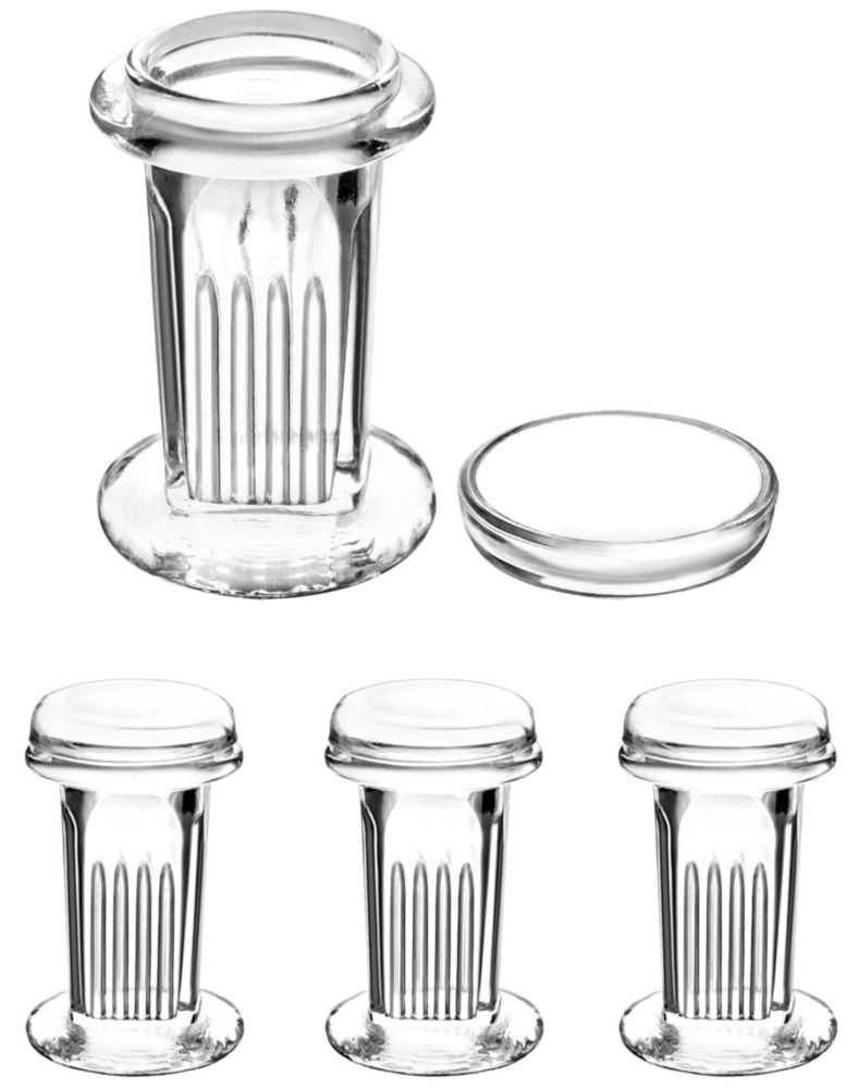 Frasco QWORK 60 ml Pack de 4 con tapa de gravedad – Uso de laboratorio