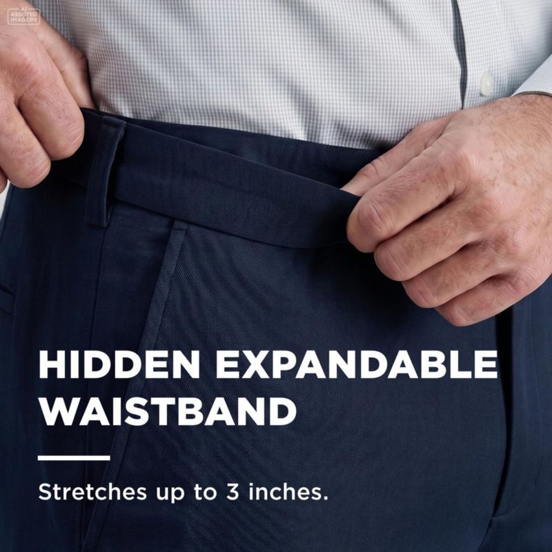 PANTALONES Haggar Corte Clásico 91 cm Azul Marino Oscuro 76 cm