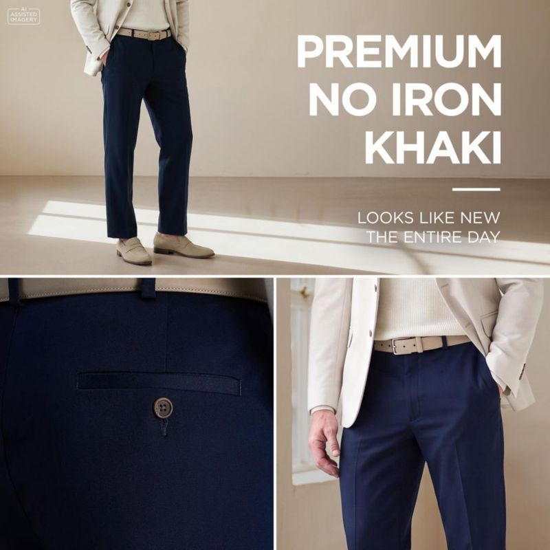 PANTALONES Haggar Corte Clásico 91 cm Azul Marino Oscuro 76 cm