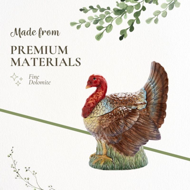 Cazuela de Sopa Spode 2700 ml con Forma de Pavo de Dolomita
