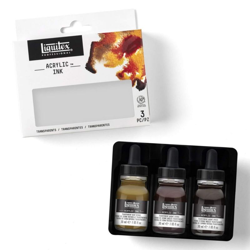 Tinta Acrílica Liquitex 30 ml Transparente - Juego de 3