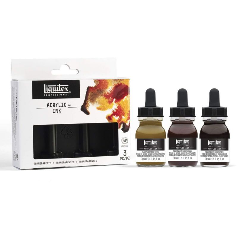 Tinta Acrílica Liquitex 30 ml Transparente - Juego de 3