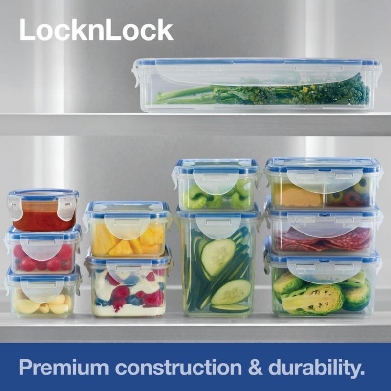 Juego de 10 piezas transparentes para almacenamiento de alimentos LocknLock