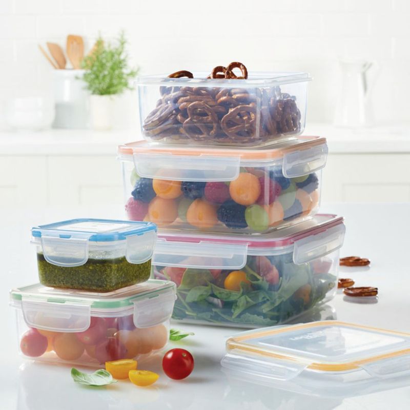 Juego de 10 piezas transparentes para almacenamiento de alimentos LocknLock