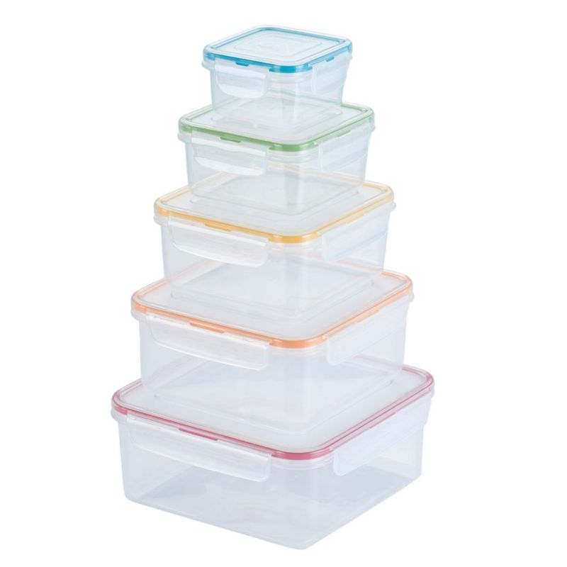 Juego de 10 piezas transparentes para almacenamiento de alimentos LocknLock