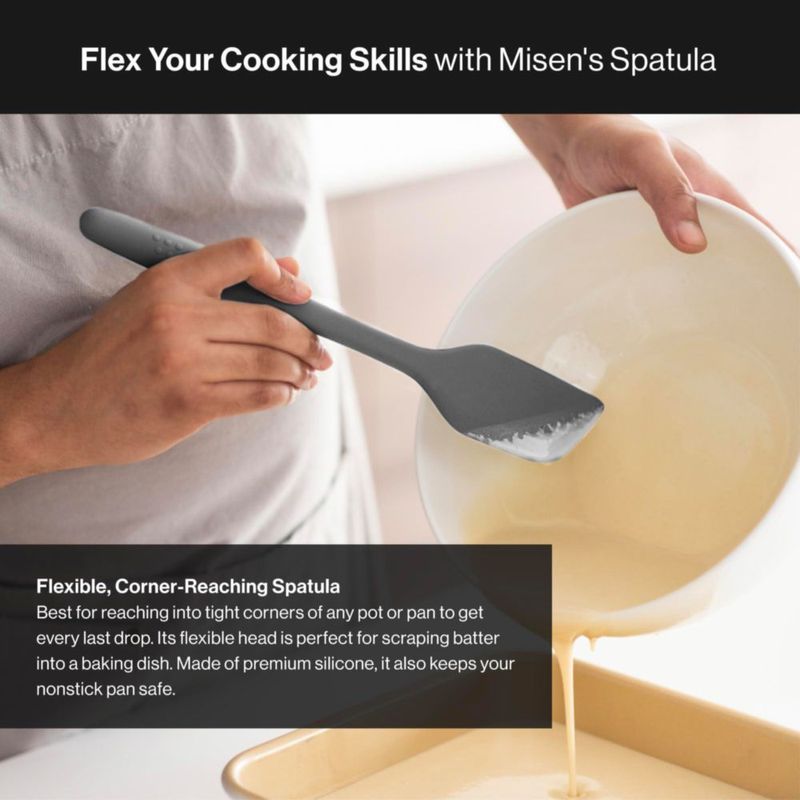 Espátula de Cocina Misen de 28 cm Silicona Gris Apta para Lavavajillas