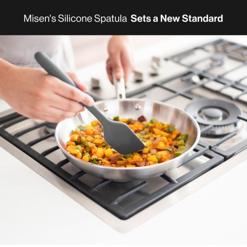 Espátula de Cocina Misen de 28 cm Silicona Gris Apta para Lavavajillas