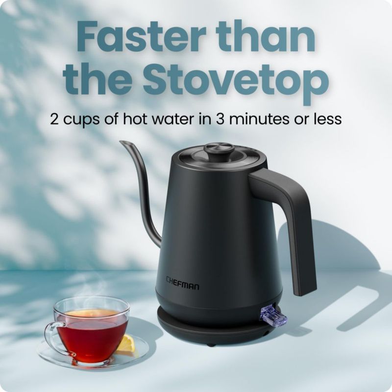 Hervidor Eléctrico Chefman 0.8 L Negro 120 V para Café de Goteo