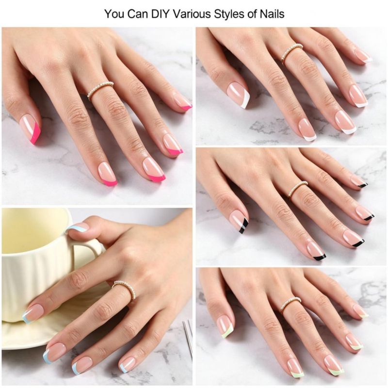 Uñas postizas Dsixnails 150 uds. Tips de gel cuadrado corto