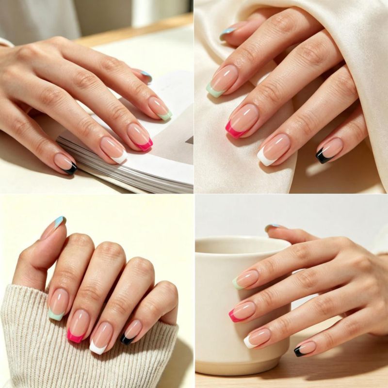 Uñas postizas Dsixnails 150 uds. Tips de gel cuadrado corto