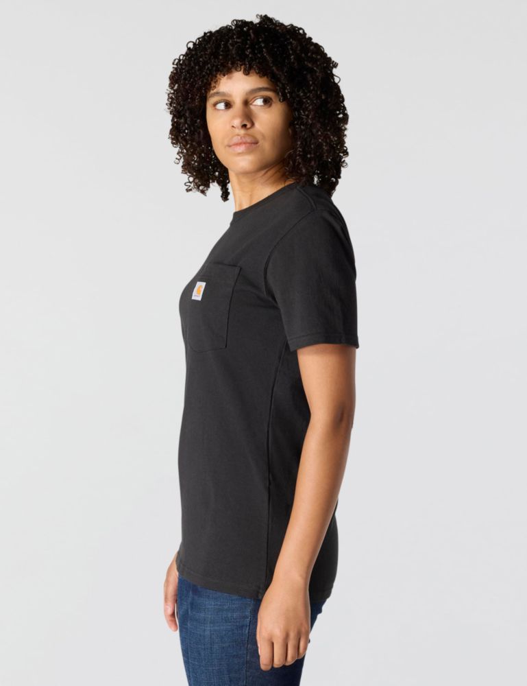 Camiseta de mujer Carhartt Iconic WK87 negra talla grande