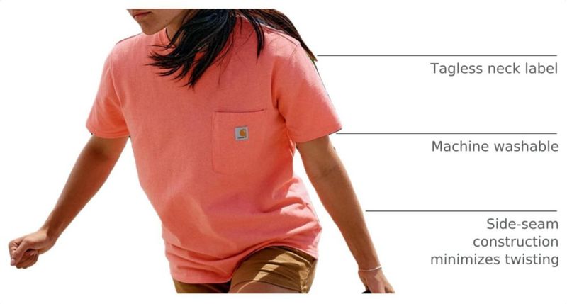 Camiseta de mujer Carhartt Iconic WK87 negra talla grande