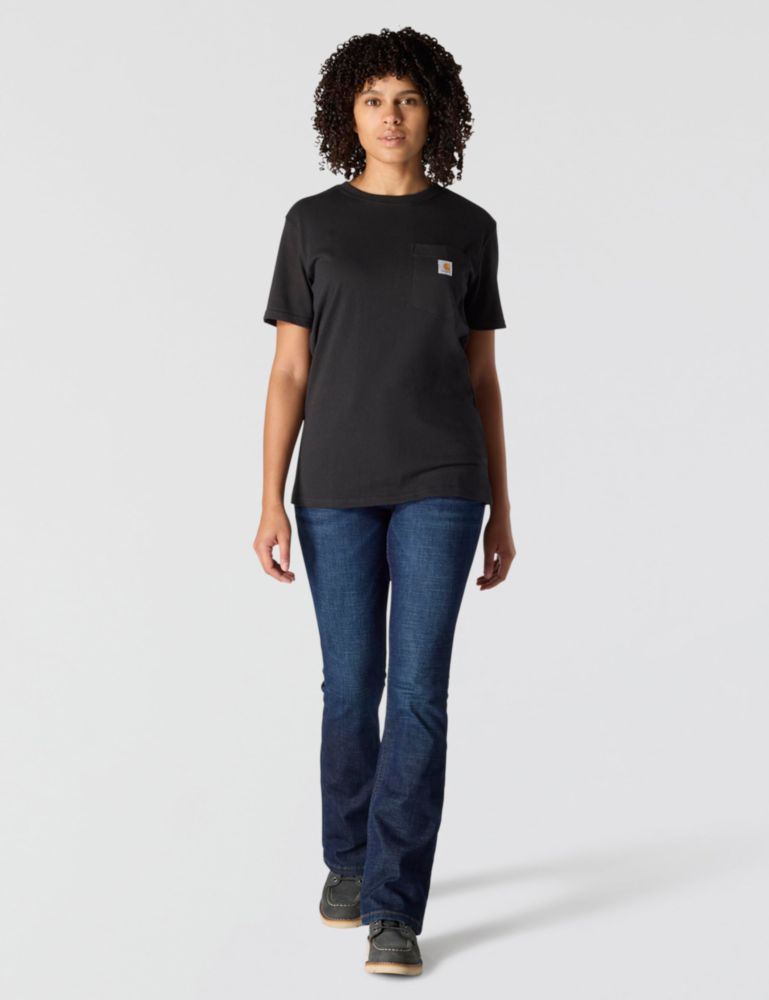 Camiseta de mujer Carhartt Iconic WK87 negra talla grande