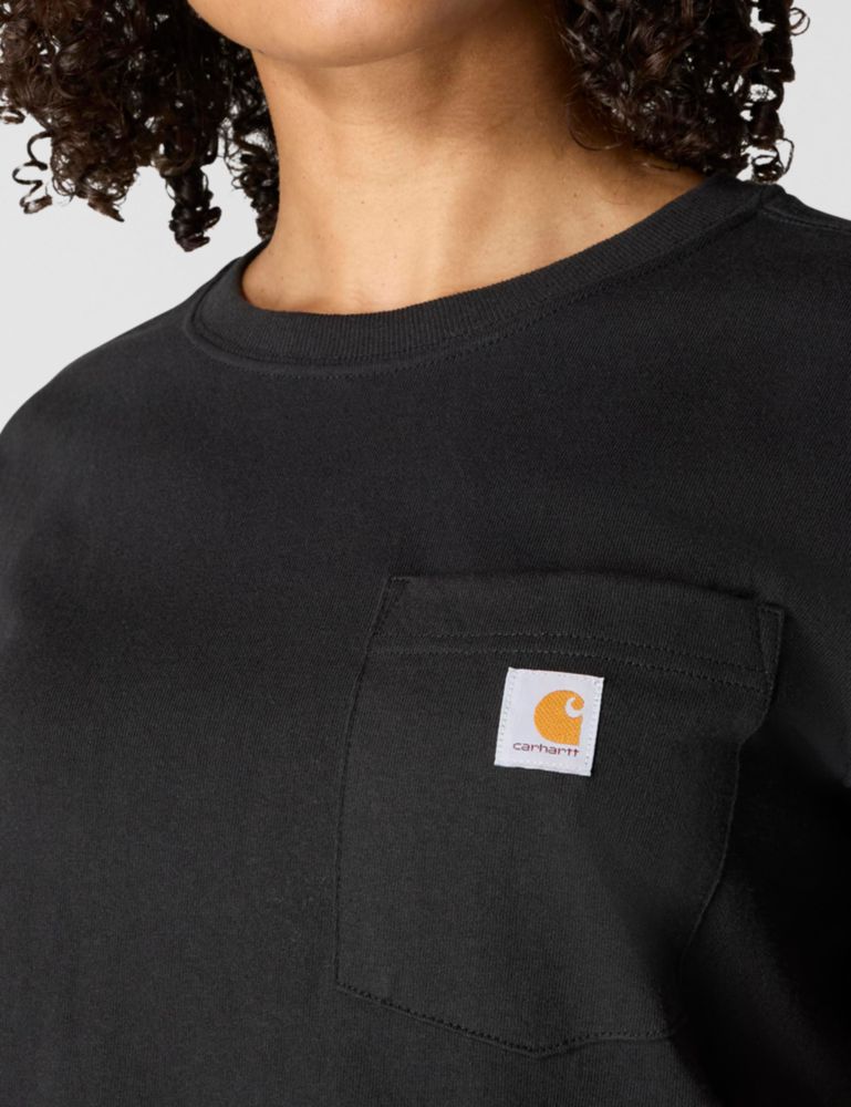 Camiseta de mujer Carhartt Iconic WK87 negra talla grande