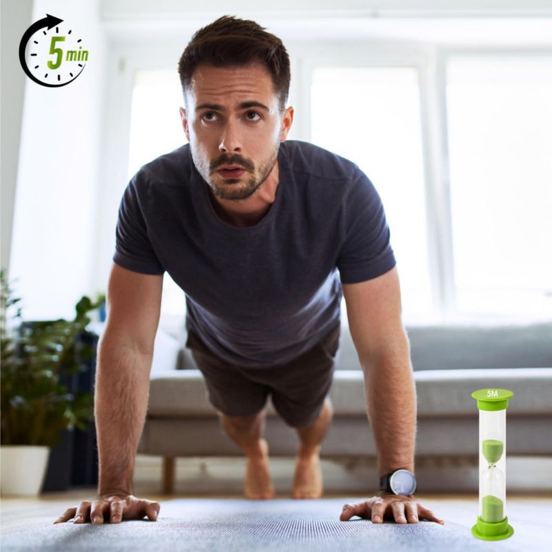 Temporizador TeacherFav de 5 min paquete de 4 verde 9 cm acrílico
