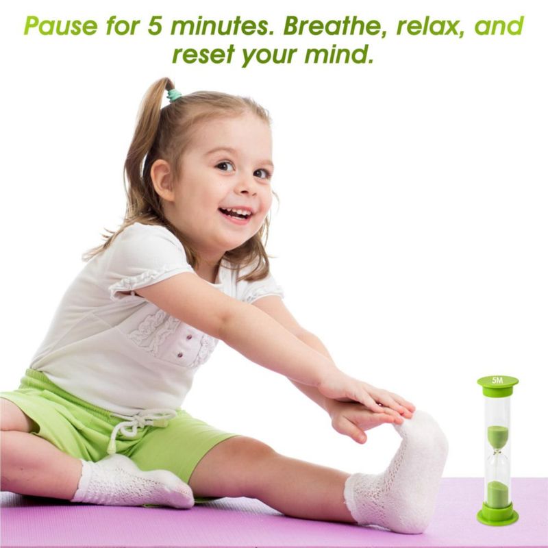 Temporizador TeacherFav de 5 min paquete de 4 verde 9 cm acrílico