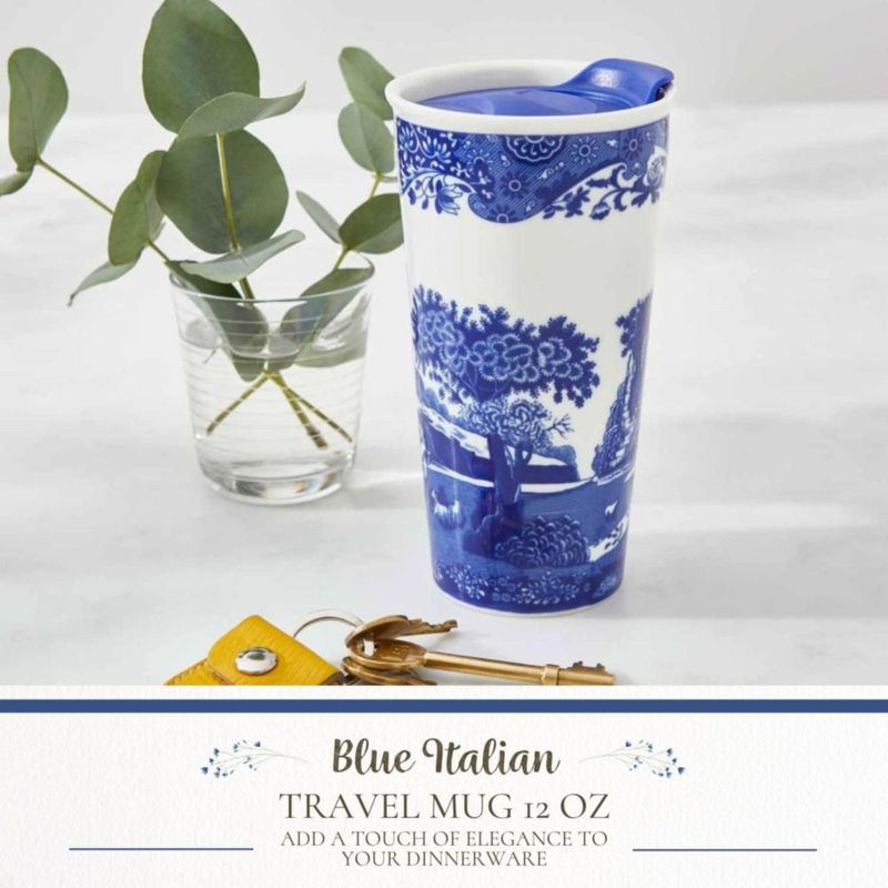 Taza de viaje Spode 355 ml porcelana apta para lavavajillas