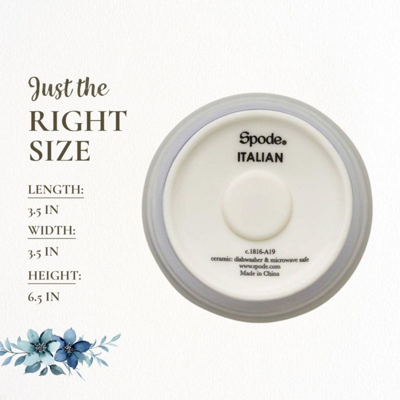 Taza de viaje Spode 355 ml porcelana apta para lavavajillas