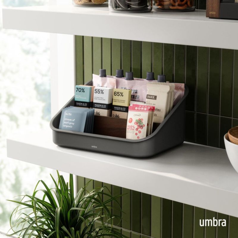 Cajón Umbra Bellwood 26 × 20 × 13 cm Negro/Nogal
