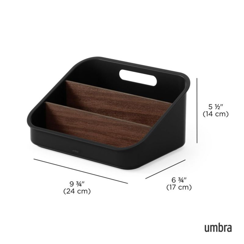 Cajón Umbra Bellwood 26 × 20 × 13 cm Negro/Nogal