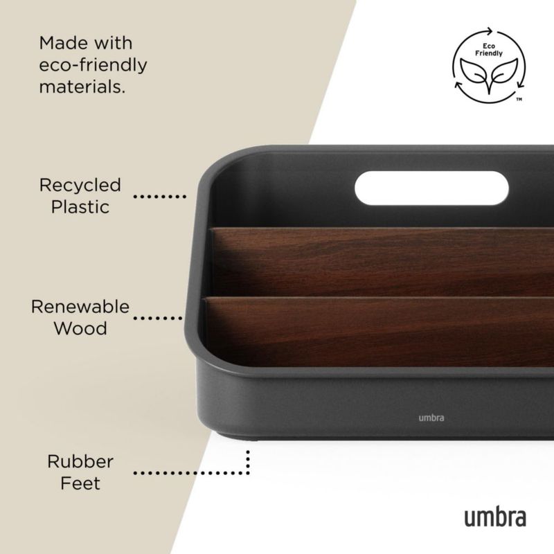 Cajón Umbra Bellwood 26 × 20 × 13 cm Negro/Nogal