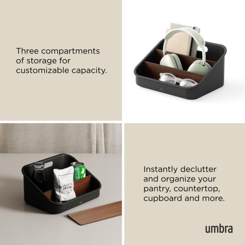 Cajón Umbra Bellwood 26 × 20 × 13 cm Negro/Nogal