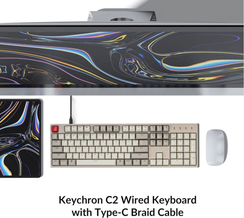 Teclado mecánico Keychron C2 Retro intercambiable en caliente con cable