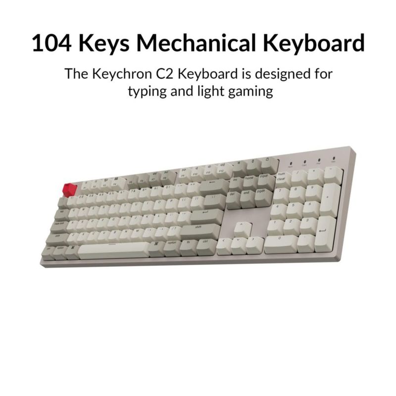 Teclado mecánico Keychron C2 Retro intercambiable en caliente con cable