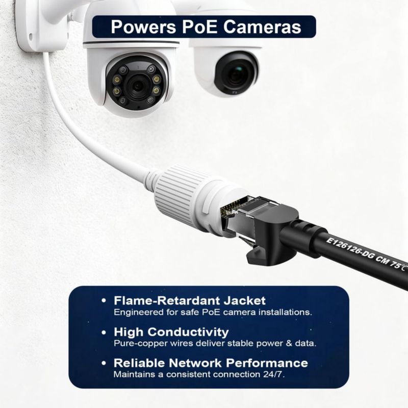 Cable Ethernet Jadaol Cat6 3 pies (91 cm) 5 unidades 10 Gbps negro