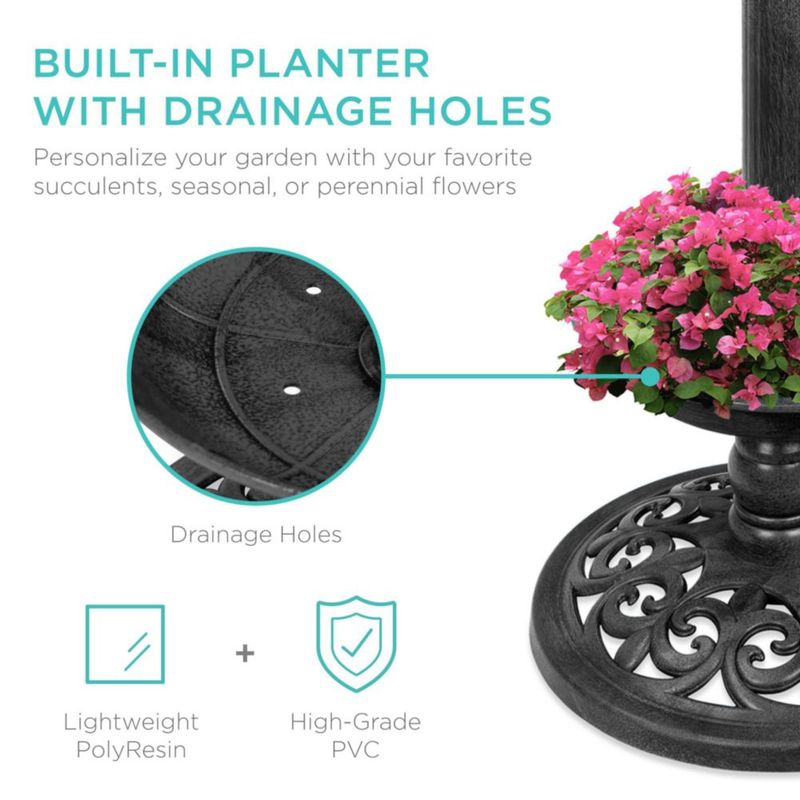 Bebedero para Aves Best Choice Products 43 cm Solar Negro
