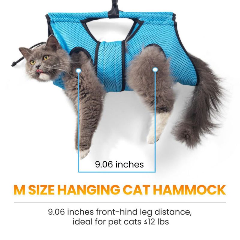 Hamaca de Aseo para Mascotas MIFNRO 2‑3 kg Azul con Bolsa de Herramientas Incluida