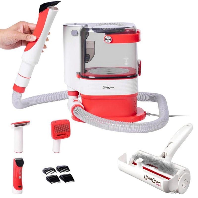 Cepillo de Pelo ChomChom Roller Kit de Aspiradora 13000PA Blanco/Rojo