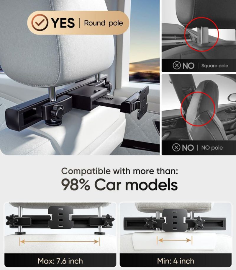 TV para coche Seventour 41 cm Android WiFi Bluetooth 4G + 64 GB