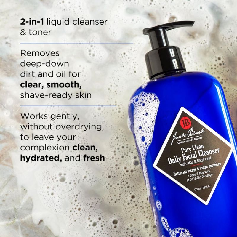 Kit Esenciales de Limpiador Facial Jack Black 473 ml + 177 ml