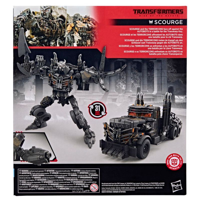 Figura de acción Transformers Scourge 22 cm Clase Líder