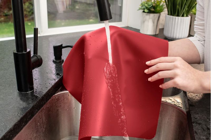 Alfombrilla para hornear GASARÉ pack de 2 43 × 64 cm roja y resistente al calor