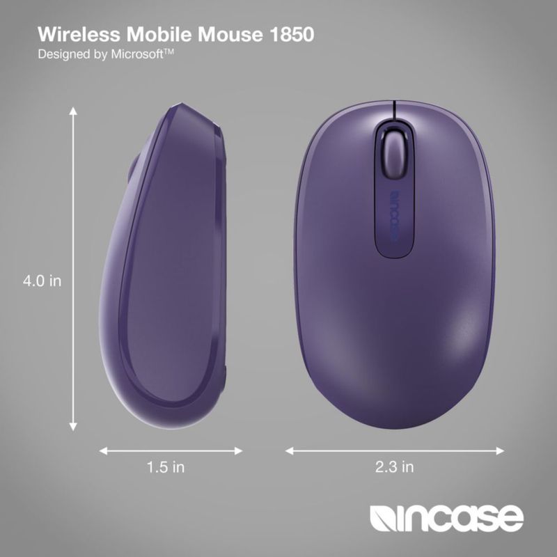 Mouse Inalámbrico Incase 1850 Morado - 6 Meses de Batería
