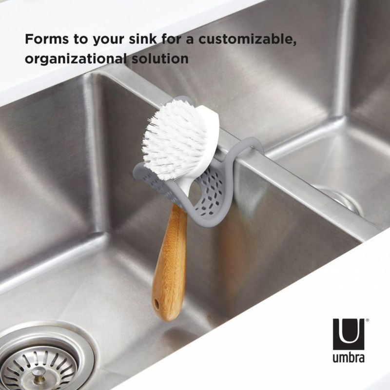 Organizador flexible para fregadero Umbra 26x11x1 cm Gris oscuro