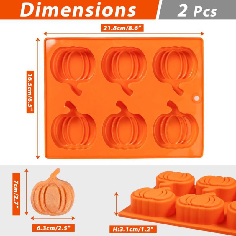 Molde para Pastel Webake de Calabaza con 6 Cavidades - Pack de 2