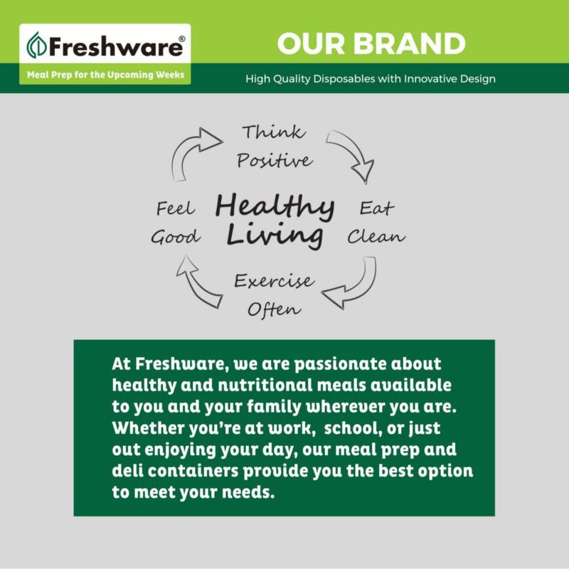 Contenedores Freshware para Almacenamiento de Alimentos 236 ml 240 piezas Sin BPA