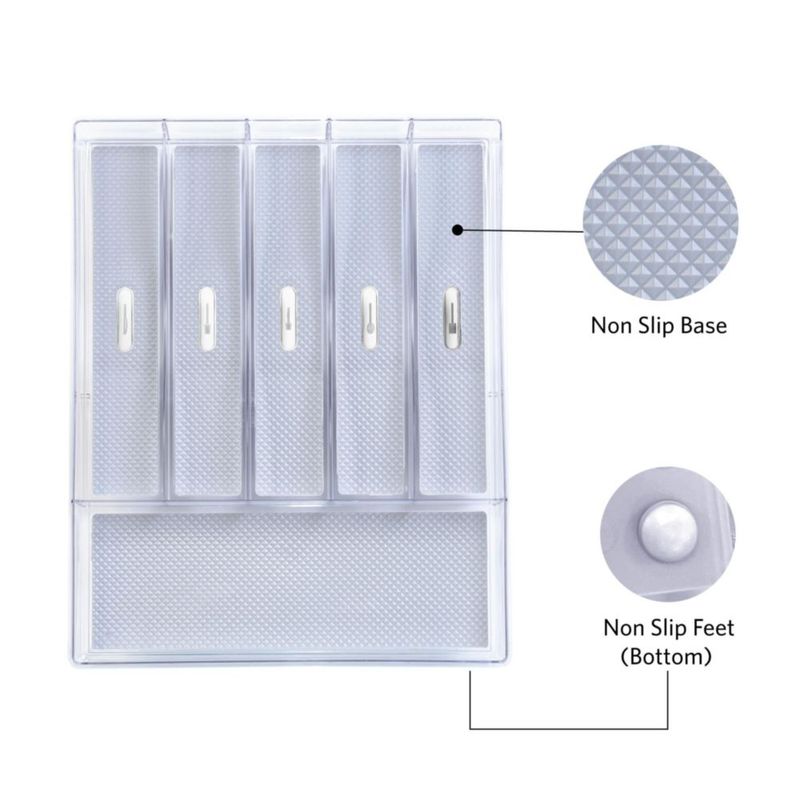 Caddy Glad 38x30 cm organizador de 6 compartimentos de plástico transparente