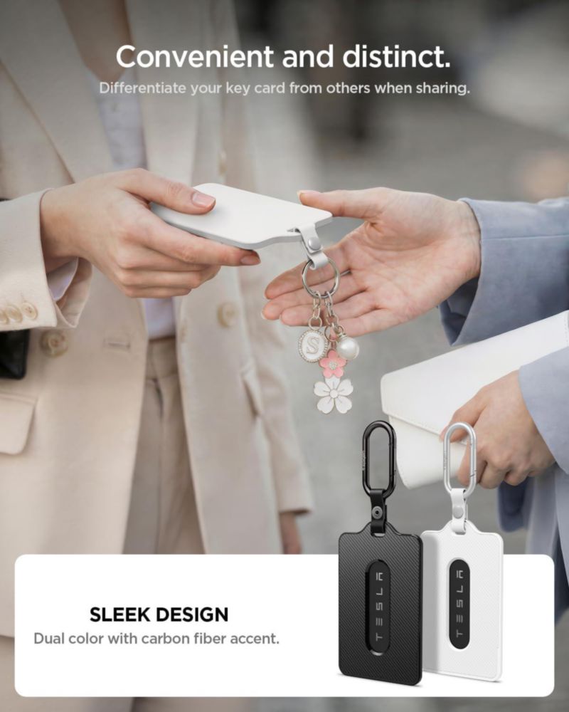 Porta Tarjetas de Llave Spigen Tesla Pack 2 - Negro/Blanco