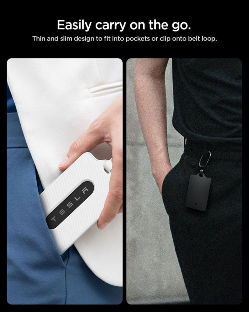 Porta Tarjetas de Llave Spigen Tesla Pack 2 - Negro/Blanco