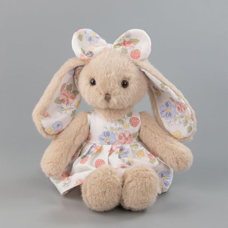 Peluche BiluKano 36 cm Conejo Beige con Vestido Floral
