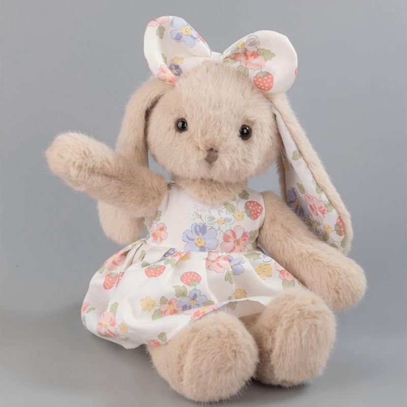 Peluche BiluKano 36 cm Conejo Beige con Vestido Floral