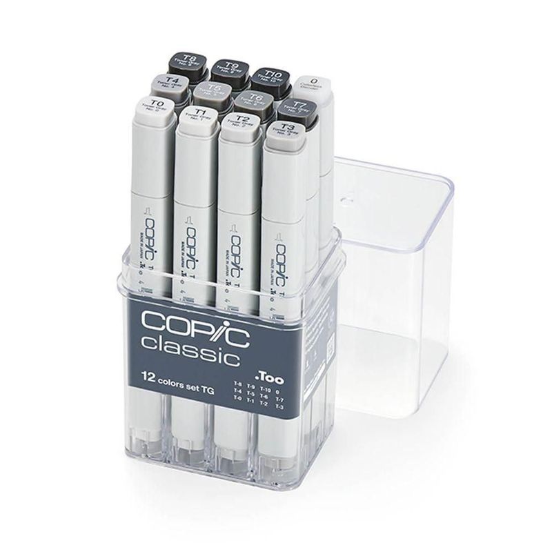 Set de 12 rotuladores Copic Classic Toner Gray