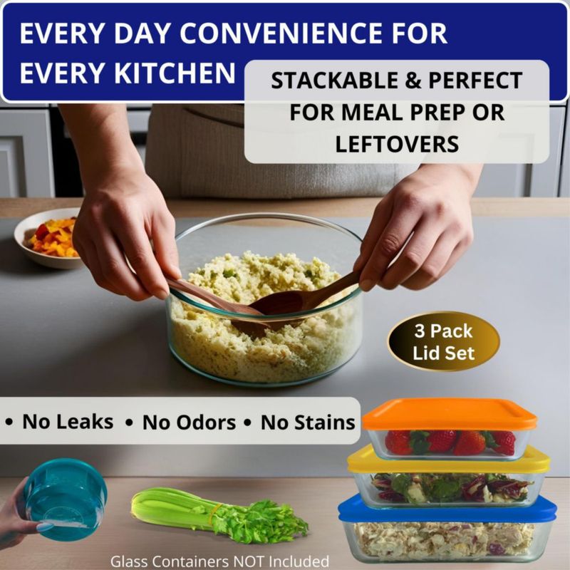 Tapas para Recipientes Klare Ware 3/6/11 tazas – Pack de 3