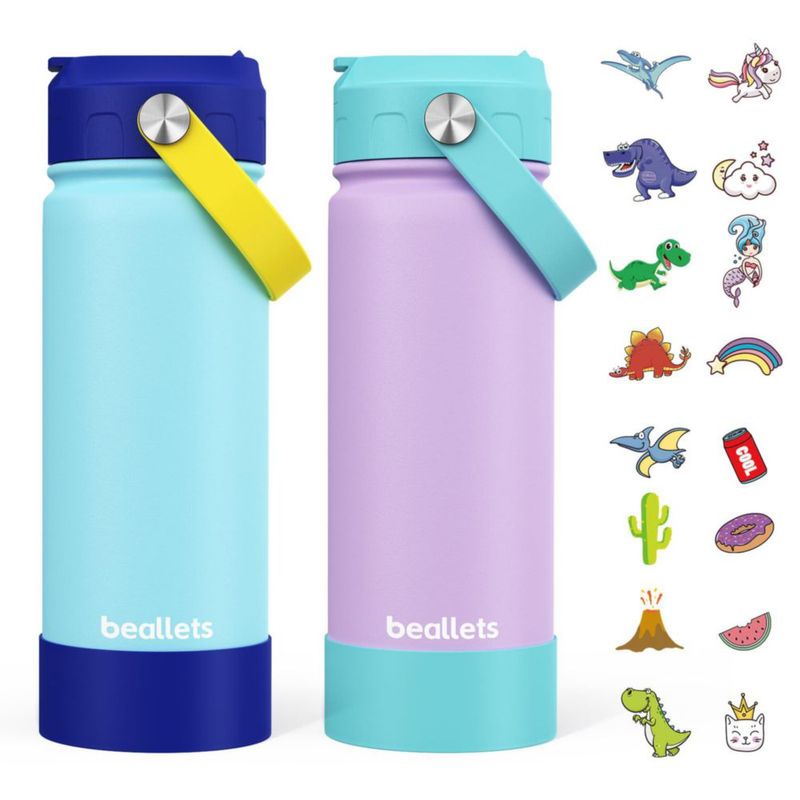 Juego de 2 Botellas Beallets de 532 ml Aisladas para Niños