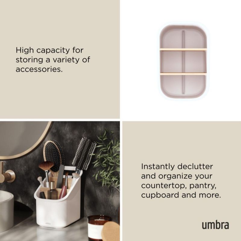 Caddy Umbra Bellwood Almacenamiento de Cocina Blanco/Natural