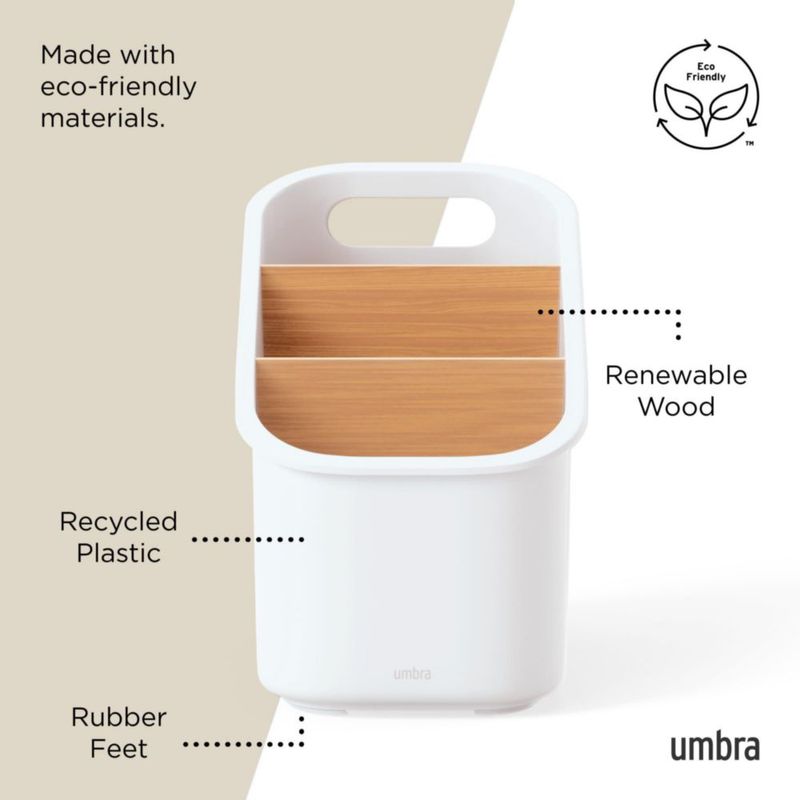 Caddy Umbra Bellwood Almacenamiento de Cocina Blanco/Natural